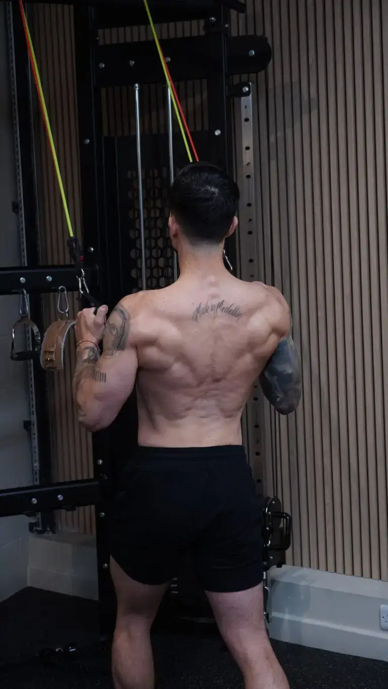 resistance band back row 12reps app, strength training app