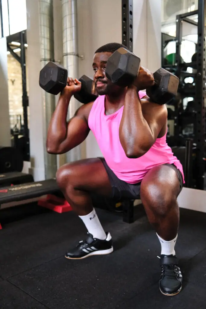 dumbbell squats, 12reps app - strength training