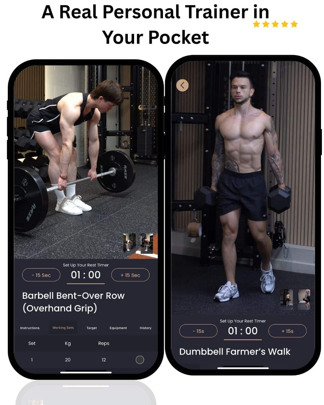 AI personalised gym and home workout tracker