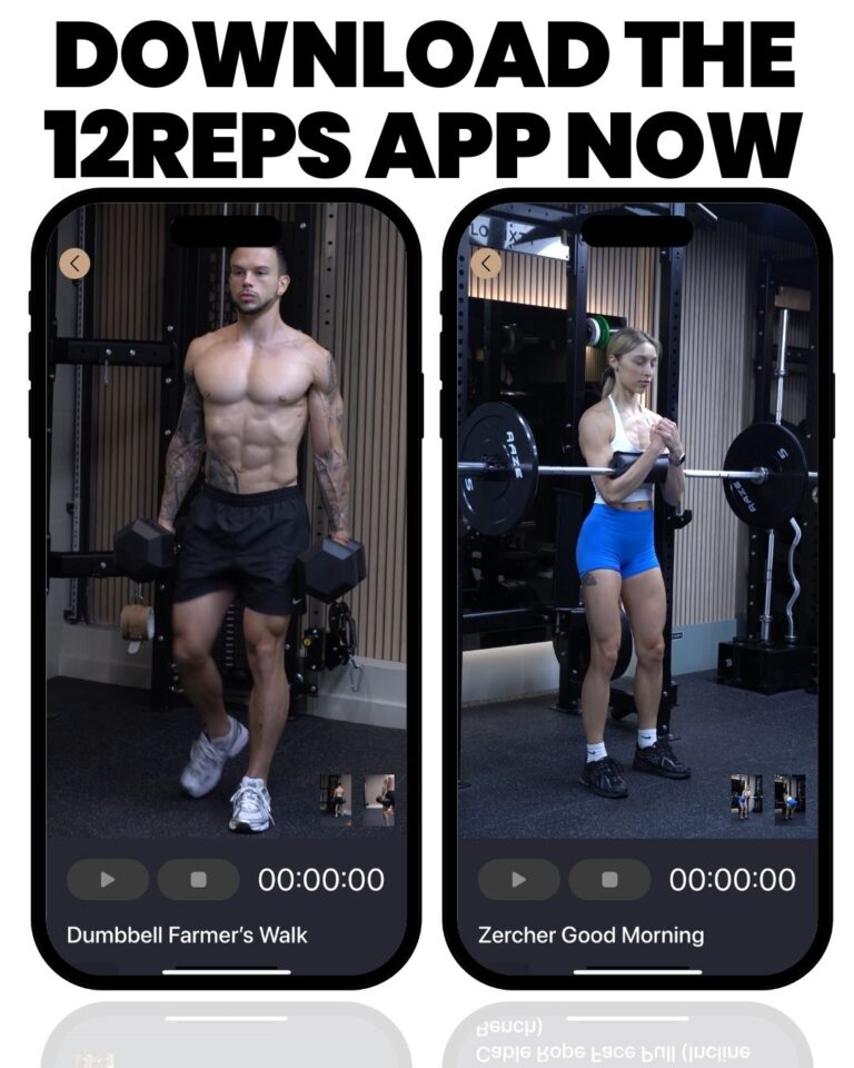 12REPS app strength training app workout tracker interface