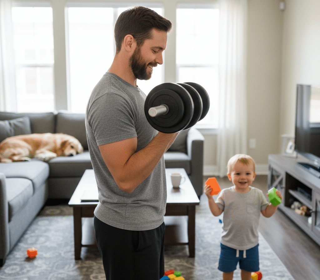 Home Workout for Dads: Build Muscle With Dumbbells | 12REPS