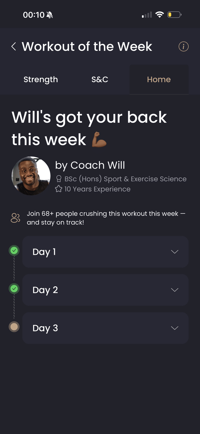 12REPS app strength training app workout tracker interface