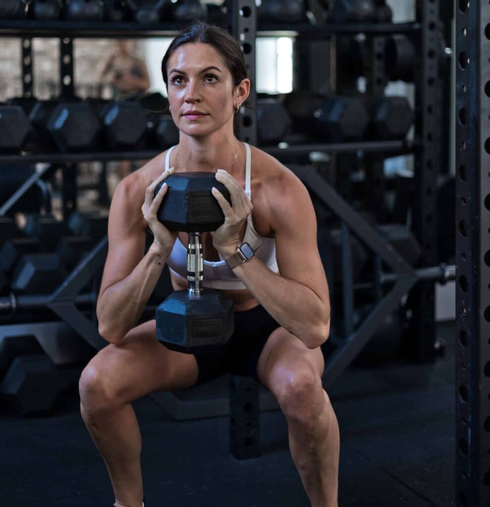 dumbbell goblet squats