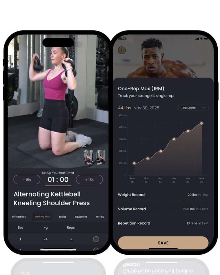 12REPS app strength training app workout tracker interface