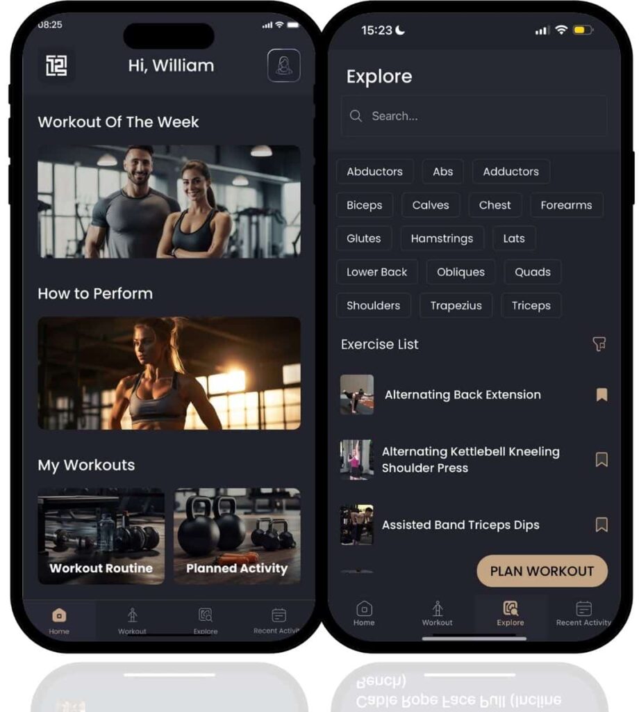 Best strength training app | gym and home workout planner