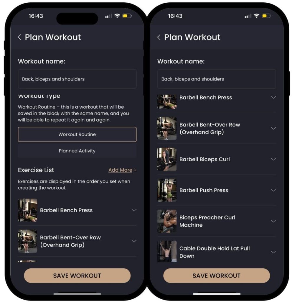 AI personalised strength training and weightlifting gym workout tracker app