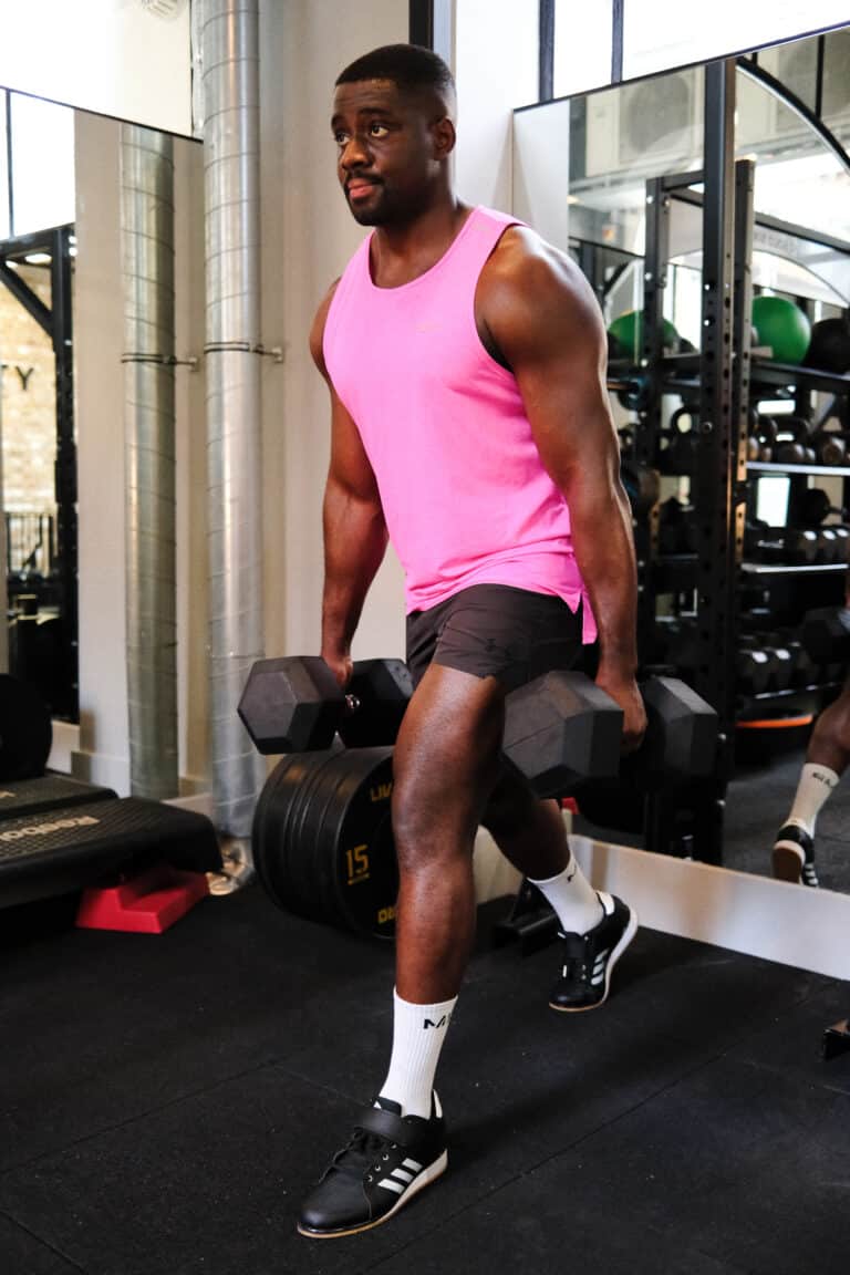 dumbbell reverse lunges