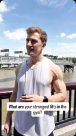 Asking a gym-goer: 
What’s your current programme like?
What are your strongest lifts in the gym?
Why is strength training the key to longevity?