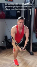 Why it works:

Starting with cable chest flys pre-exhausts your chest. By the time you move to your heavy press, your chest is already activated and under tension. 

This stops your shoulders and triceps from taking over, forcing your chest to do more of the work. You’ll feel a stronger mind–muscle connection and get more out of every rep.

A 2017 study in the Journal of Sports Sciences found that pre-exhaustion with flys increased pectoral activation during the bench press compared to pressing alone.